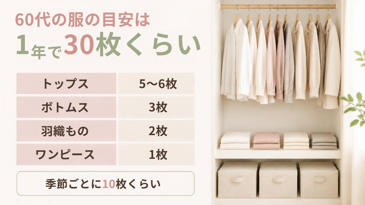 60代の服の目安は1年で30枚くらい
