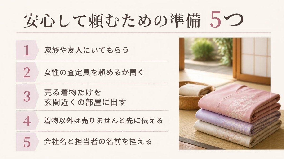 出張買取を安心して頼むための準備5つ