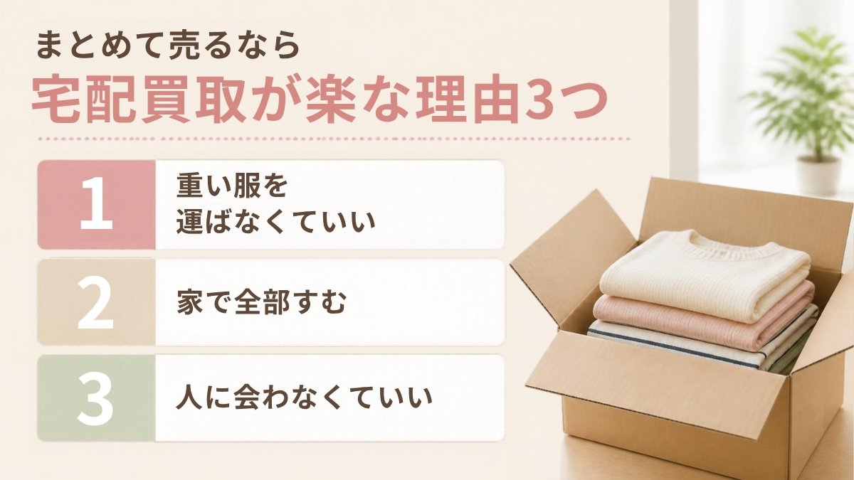 まとめて売るなら宅配買取が楽な理由3つ